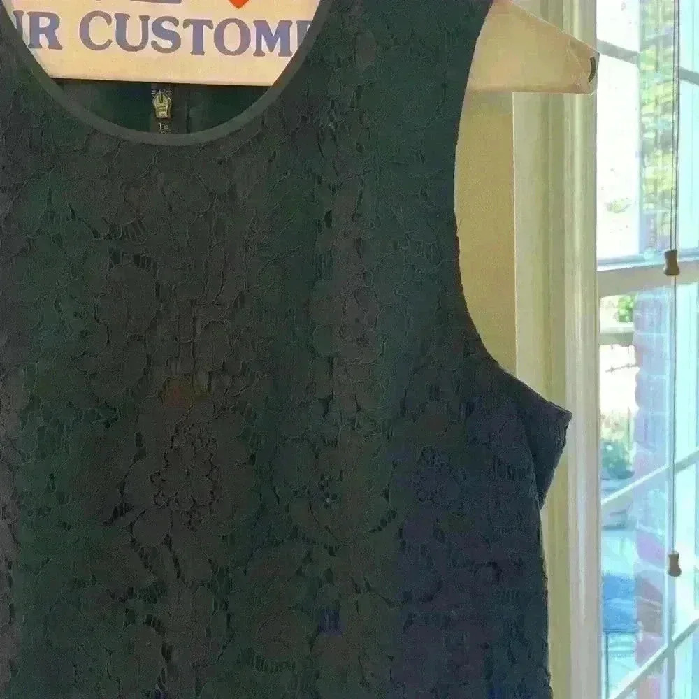 JCrew Size 4 Black Lacey Tank Lined - Picture 7 of 7